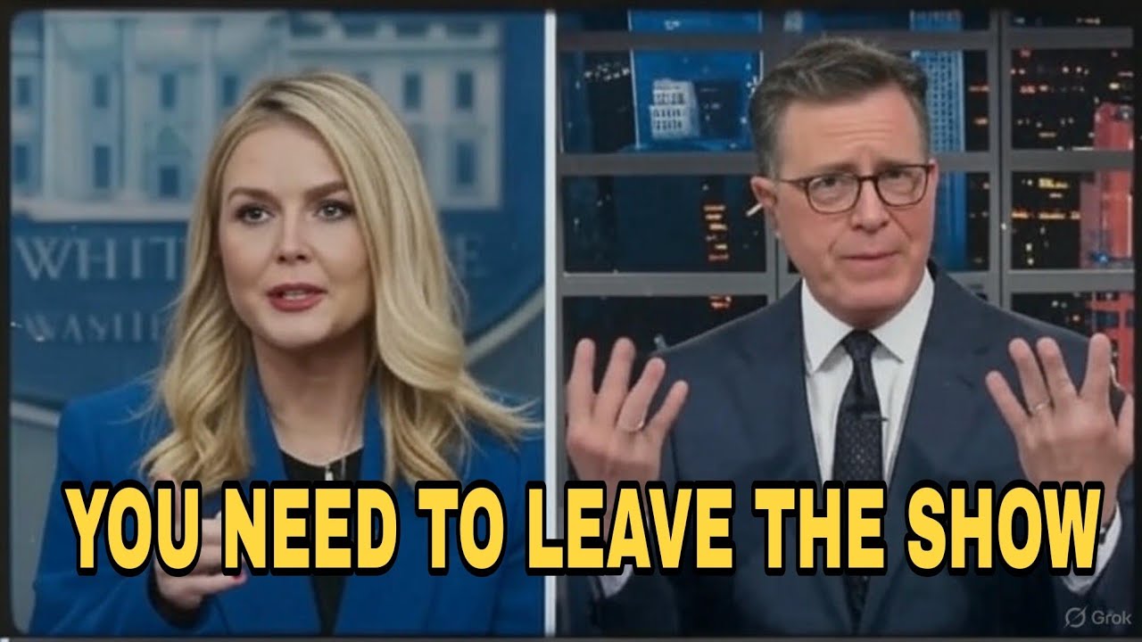 Breaking: Karoline Leavitt Storms Stephen Colbert’s Stage in Fiery Showdown—Audience in Disbelief as Broadcast Suddenly Ends!