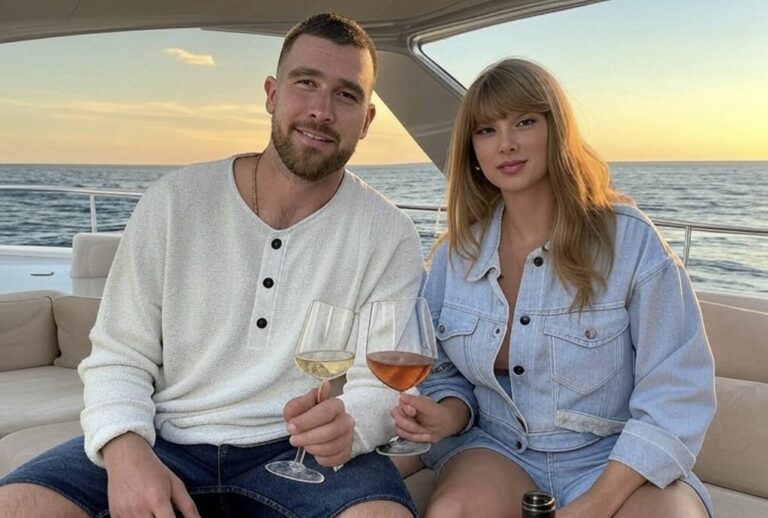 JUST IN: Travis Kelce and Taylor Swift Put Super Bowl Disappointment Behind Them, Trash Breakup speculations and they were Spotted Sipping Wine on a Yacht, with Kelce Stating, ‘Nothing Beats a Day Like This With My Favorite Person