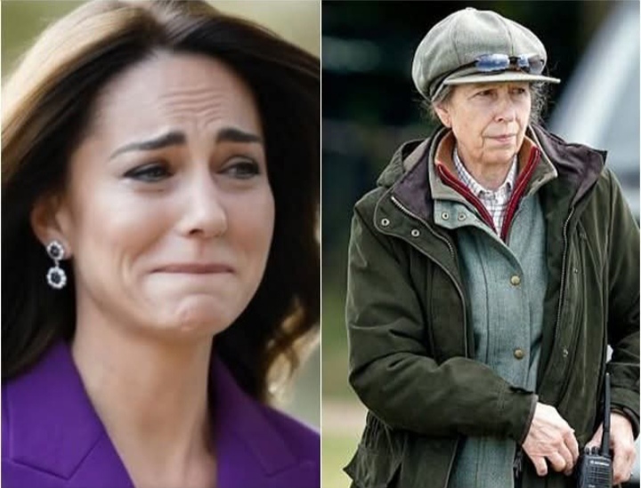 "Stay strong, future queen," Kate Middleton said, biting her lip to hold back tears as she announced that Princess Anne had been admitted to the hospital last night. "The doctor said she has..."