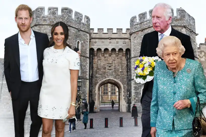 SECRET MEETING: Prince Harry and Meghan Visit Queen & Charles in ‘Olive Branch’ Talks After Skipping Prince Philip’s Memorial